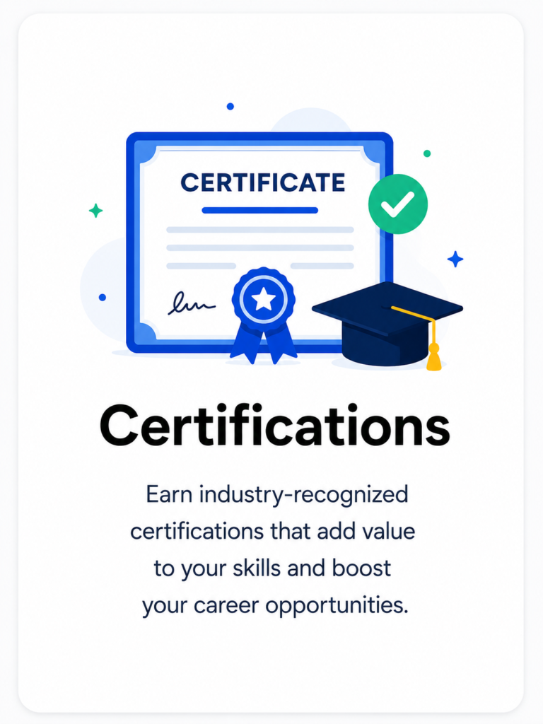 certifications provided